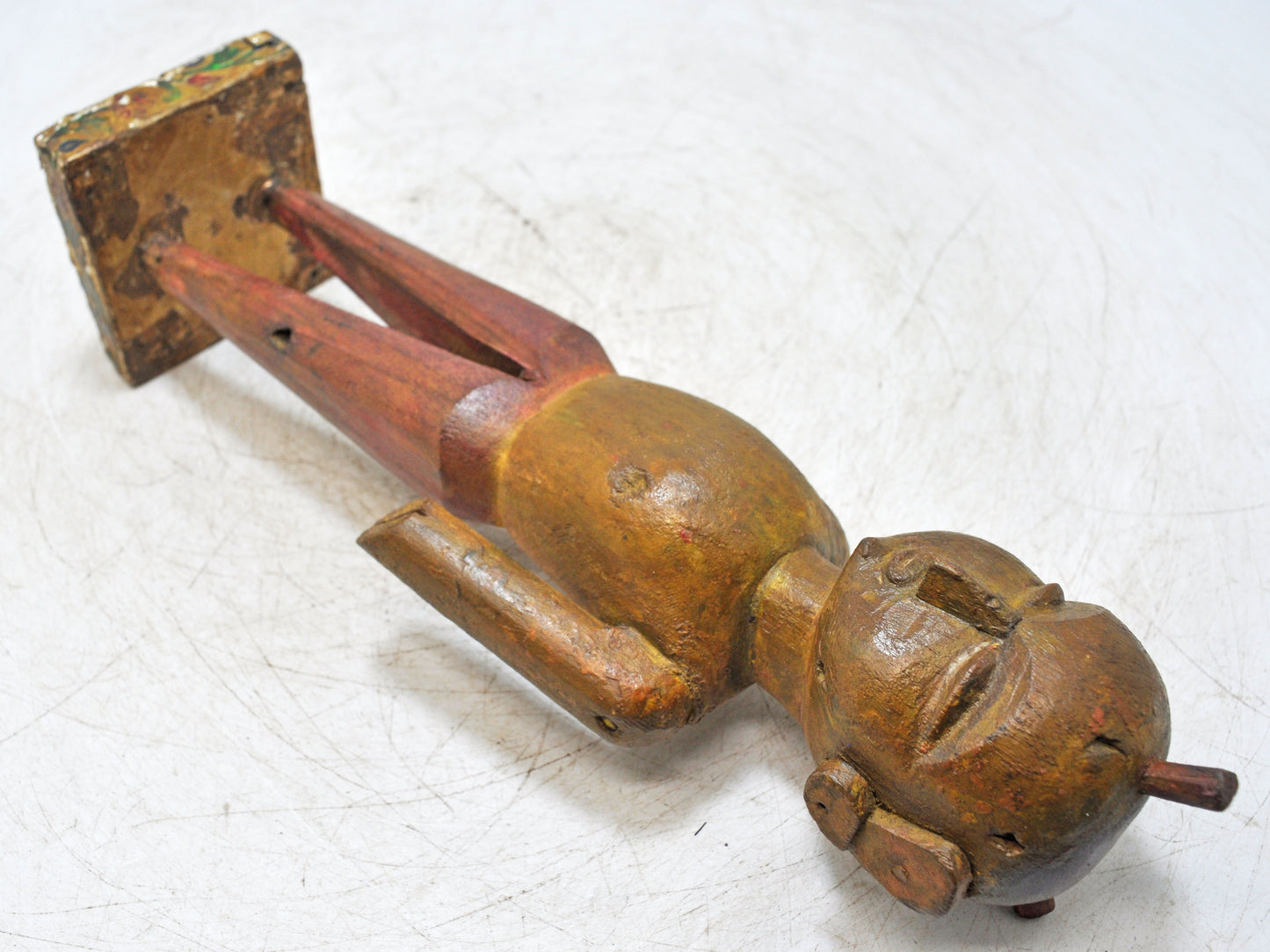 Antique Wooden Isar Man Figurine Original Old Fine Hand Carved