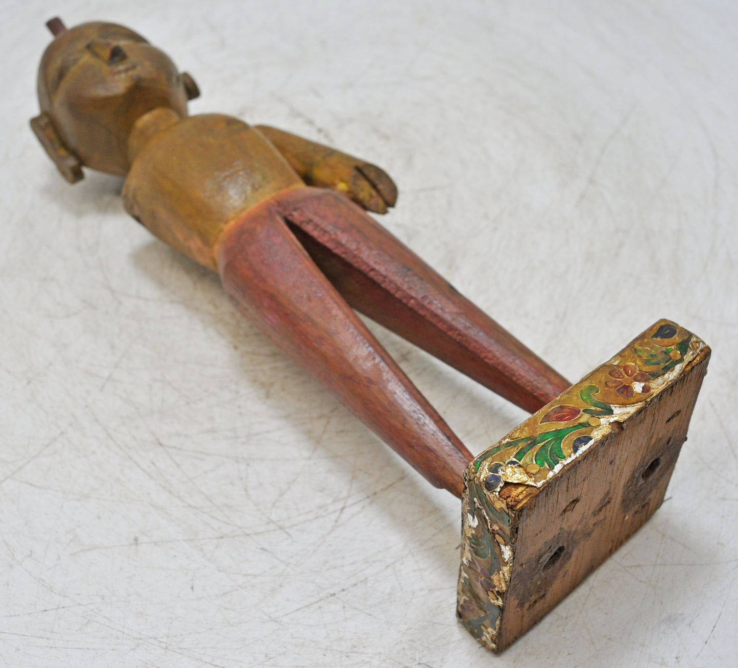 Antique Wooden Isar Man Figurine Original Old Fine Hand Carved