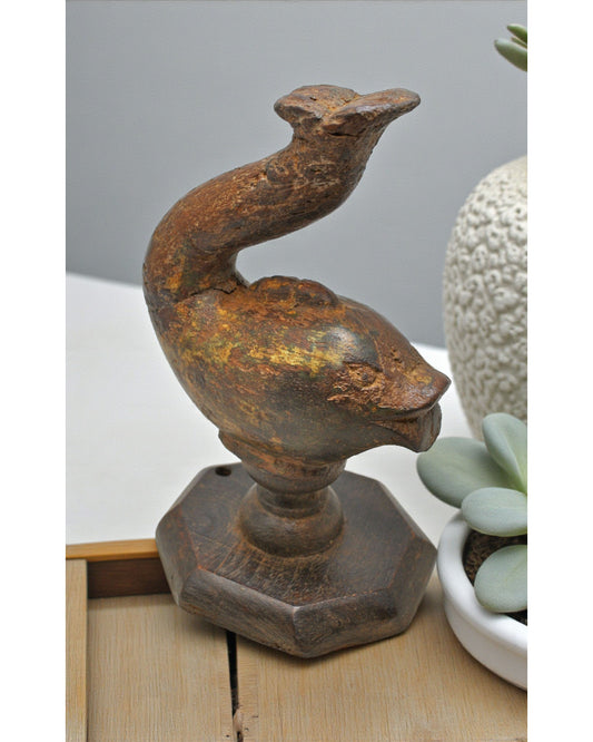 Vintage Wooden Fish Figurine Original Old Hand Carved