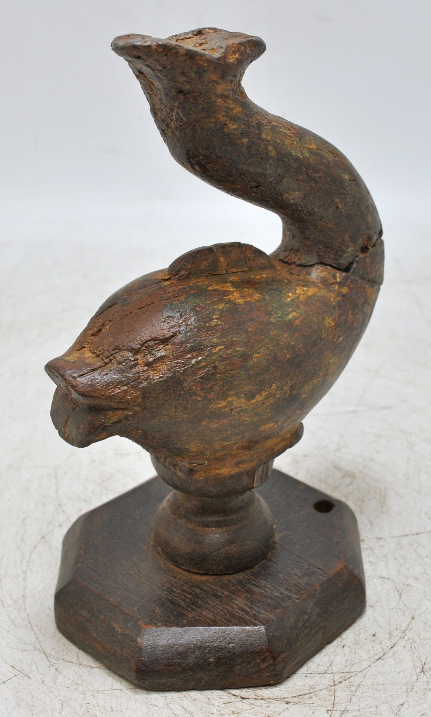 Vintage Wooden Fish Figurine Original Old Hand Carved