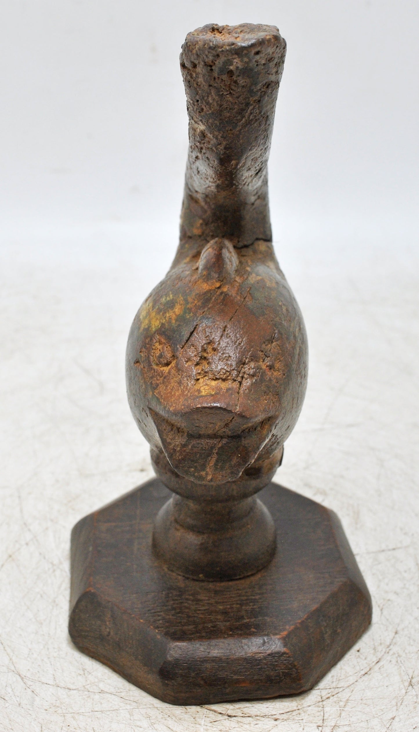 Vintage Wooden Fish Figurine Original Old Hand Carved