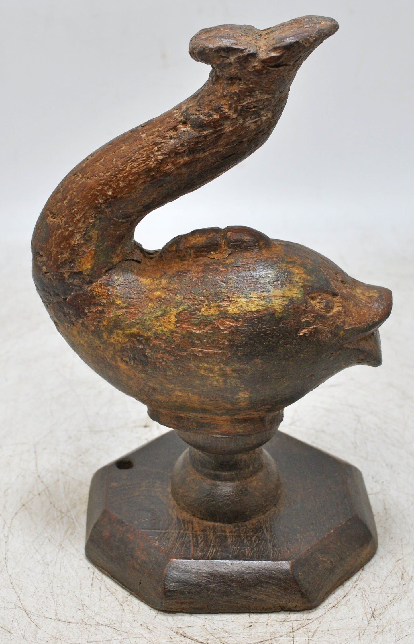 Vintage Wooden Fish Figurine Original Old Hand Carved