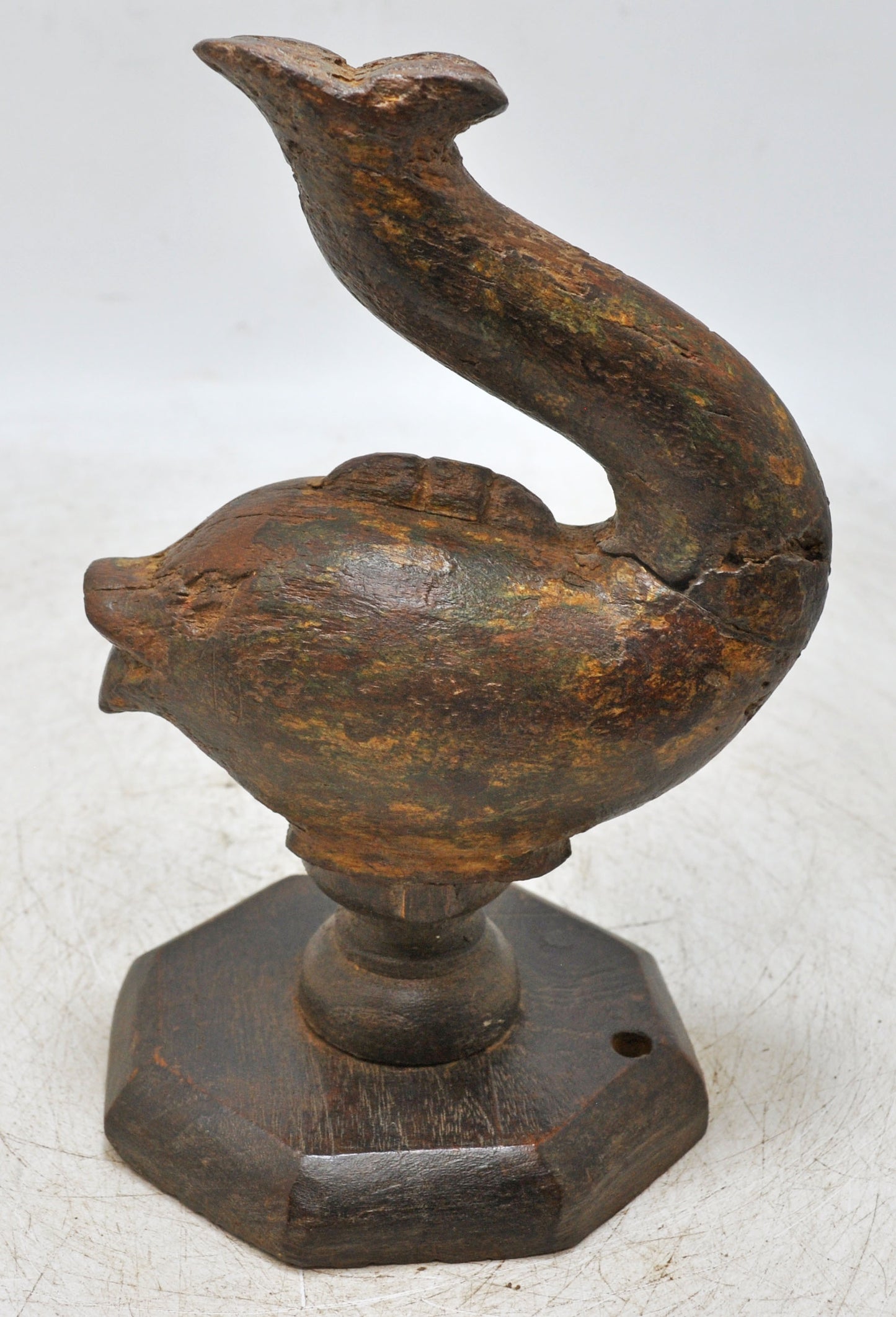 Vintage Wooden Fish Figurine Original Old Hand Carved