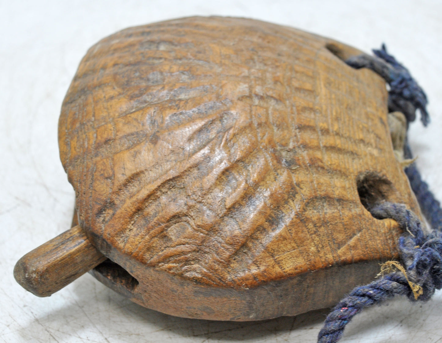 Antique Wooden Animals Cow Bell Original Old Hand Carved