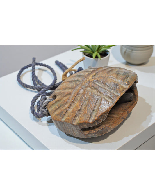 Antique Wooden Animals Cow Bell Original Old Hand Carved