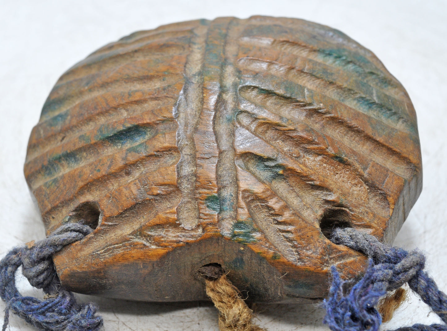 Antique Wooden Animals Cow Bell Original Old Hand Carved