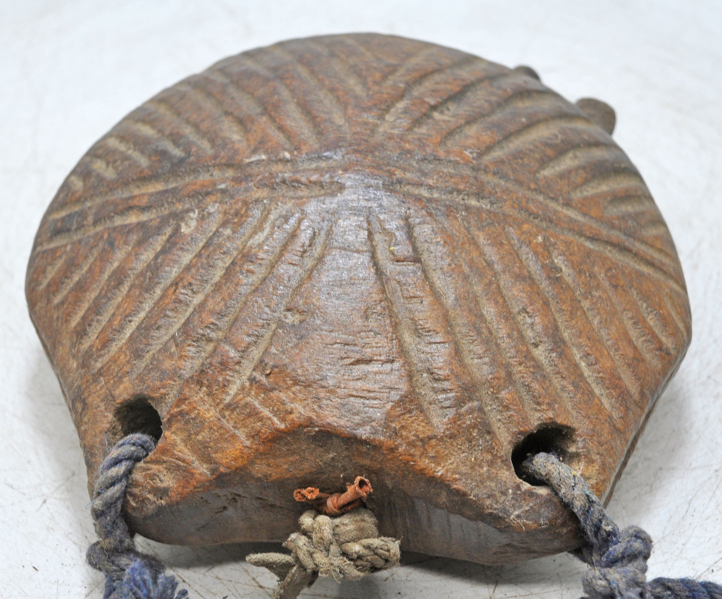 Antique Wooden Animals Cow Bell Original Old Hand Carved