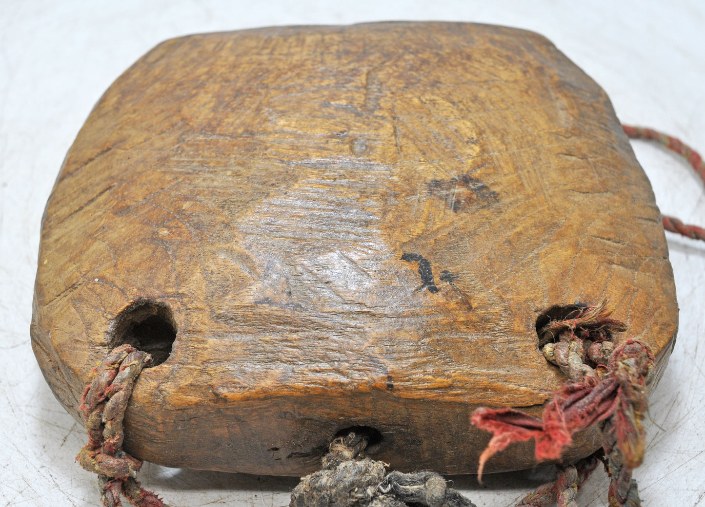 Antique Wooden Animals Cow Bell Original Old Hand Carved