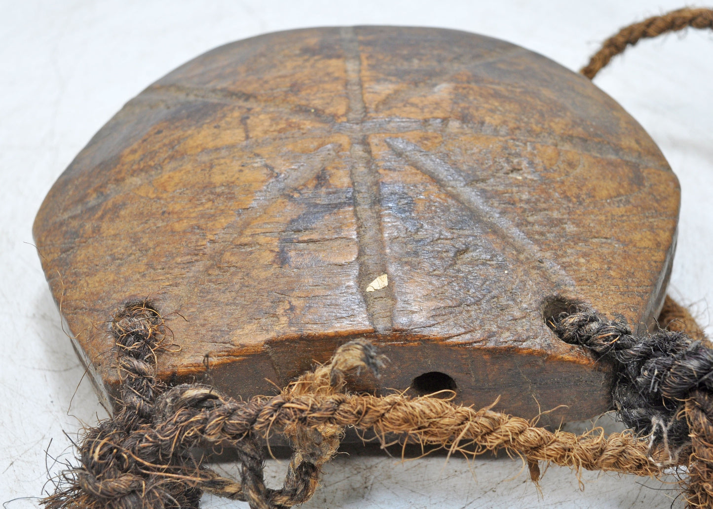 Antique Wooden Animals Cow Bell Original Old Hand Carved