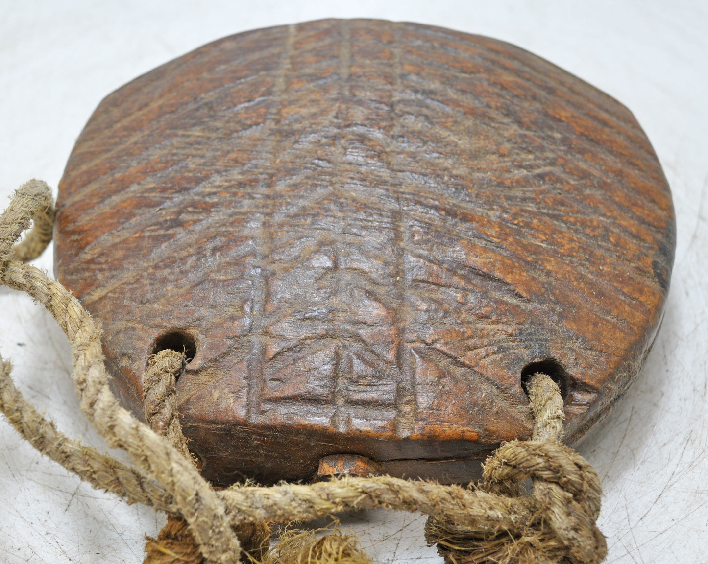 Antique Wooden Animals Cow Bell Original Old Hand Carved