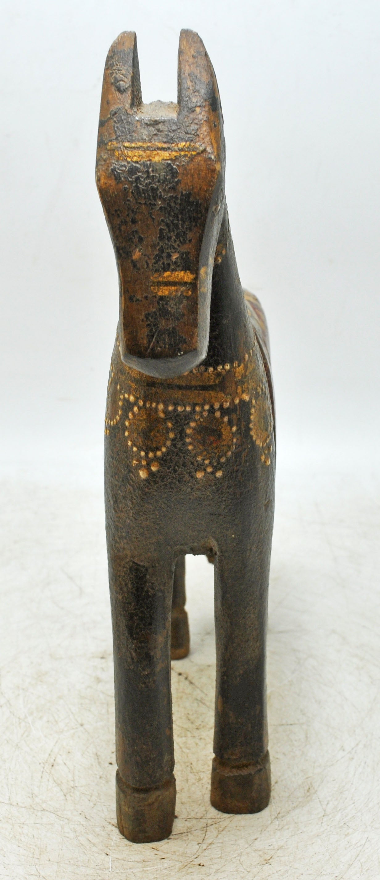 Hand Carved Wooden Horse Figurine Fine Hand Painted Rustic