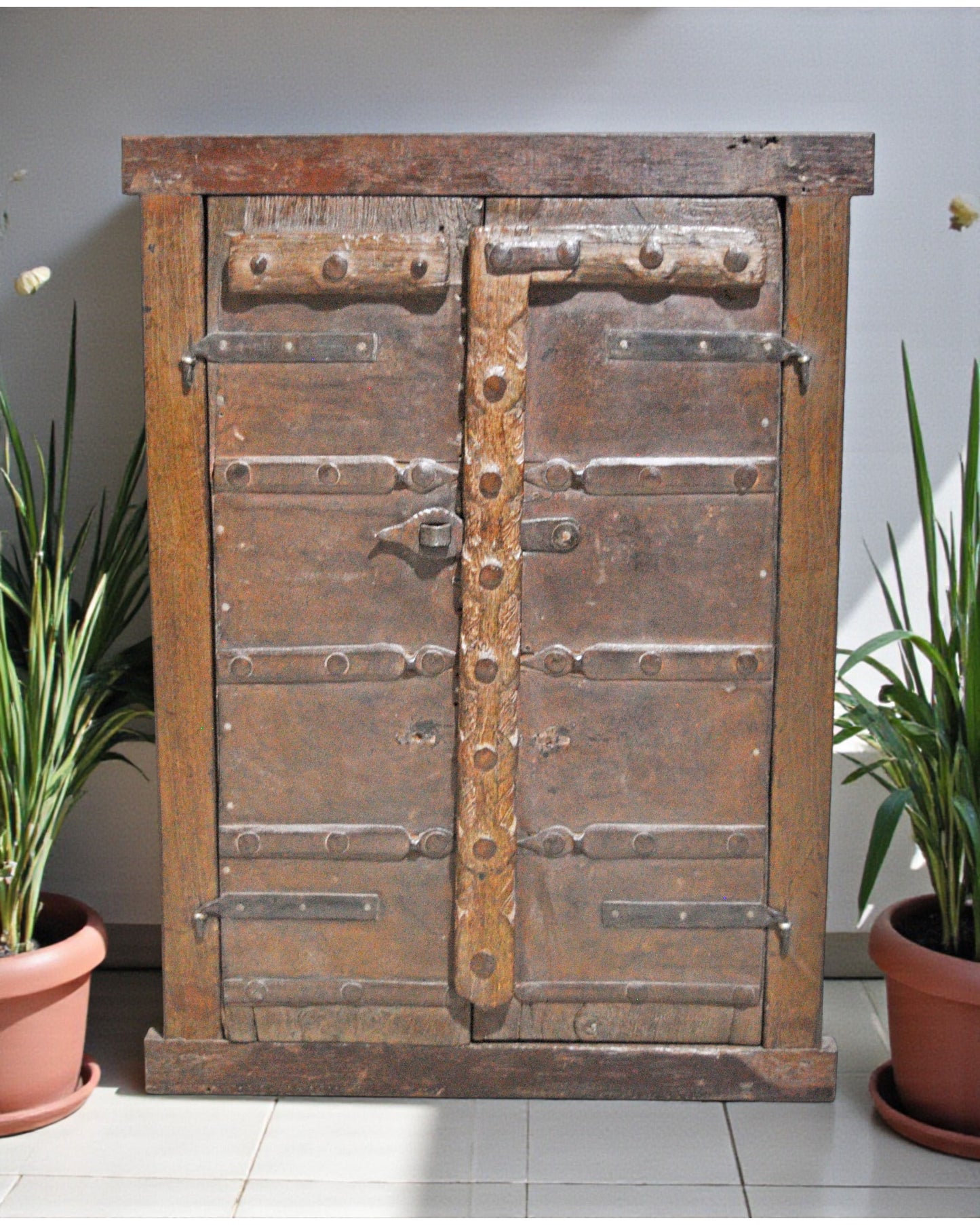 Antique Wooden Wall Décor Window Panel Frame Original Old Hand Crafted Carved