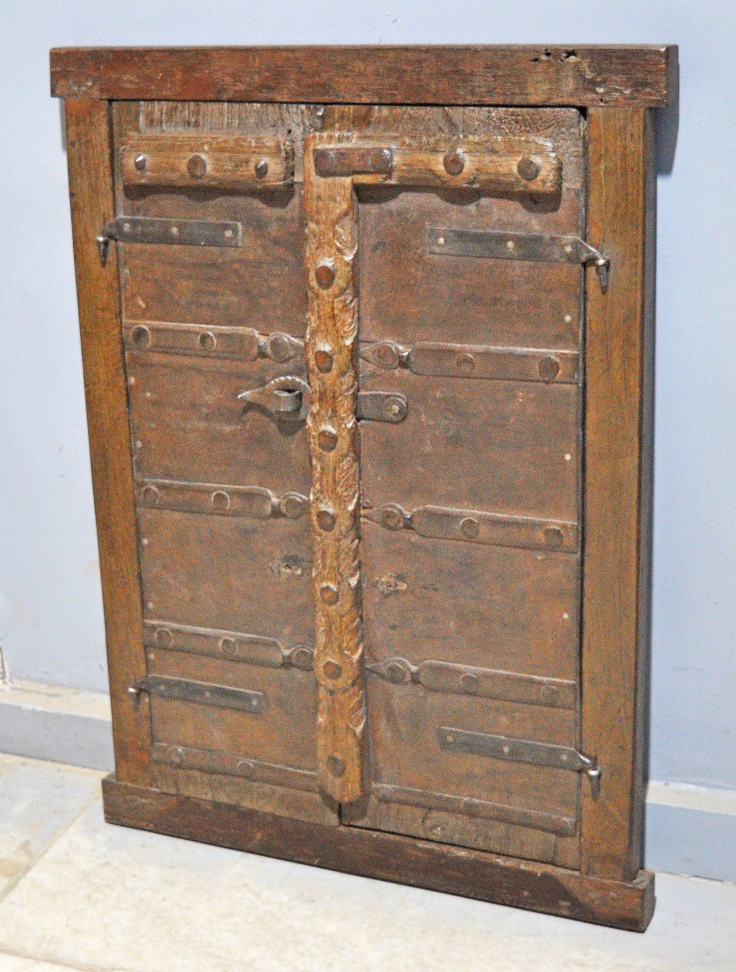 Antique Wooden Wall Décor Window Panel Frame Original Old Hand Crafted Carved