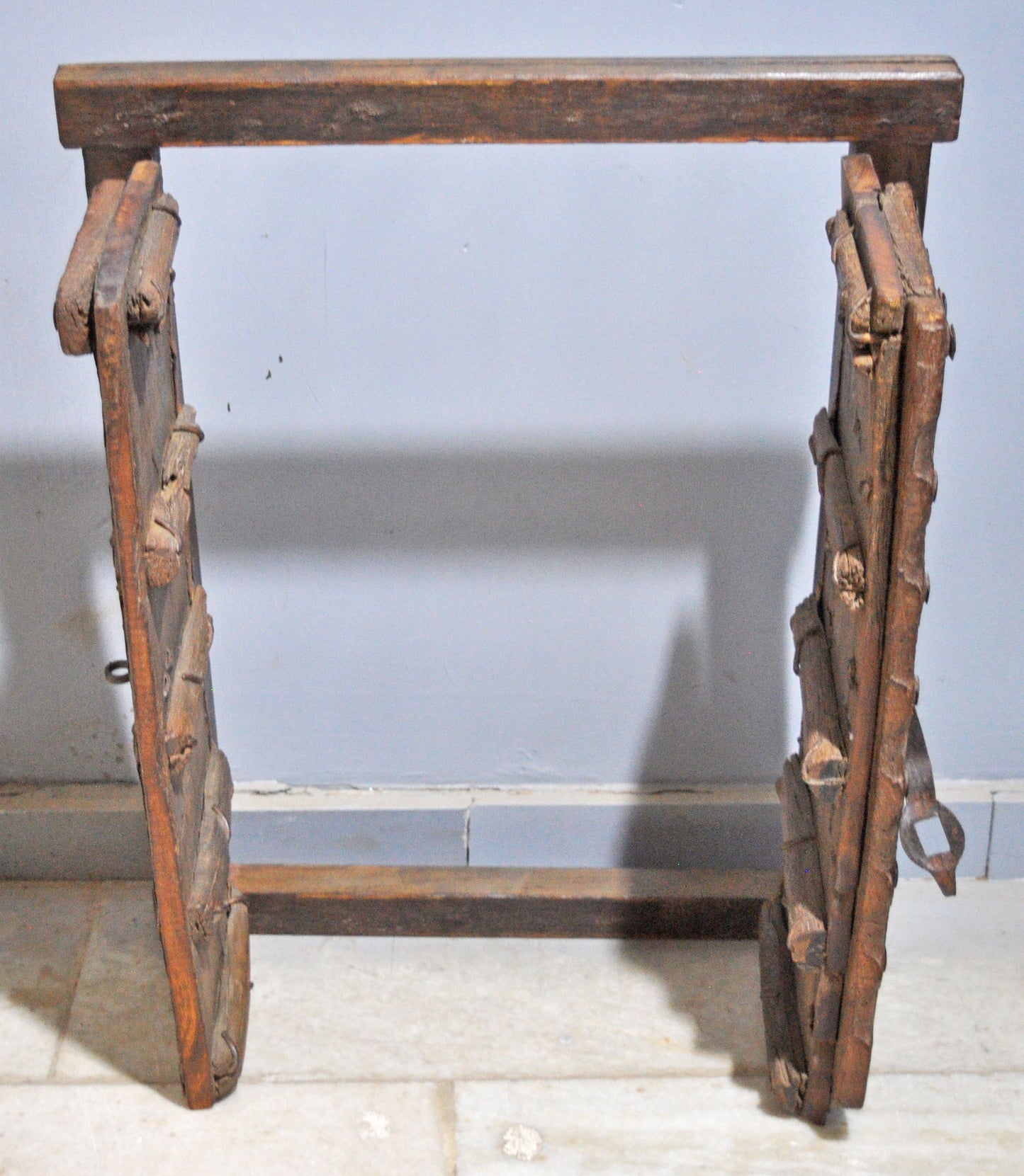 Antique Wooden Wall Décor Window Panel Frame Original Old Hand Crafted Carved