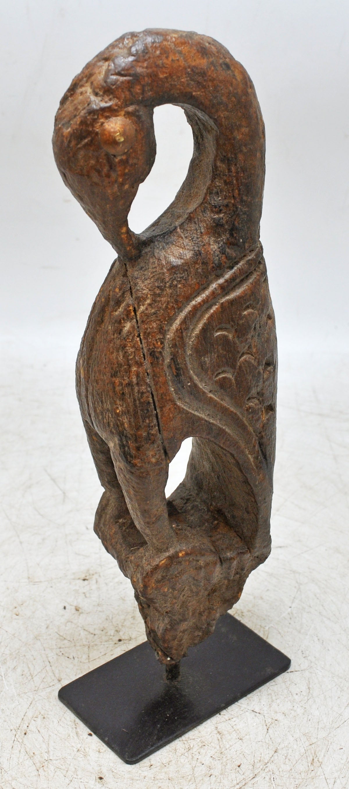 Antique Wooden Bird Figurine Original Old Fine Hand Carved