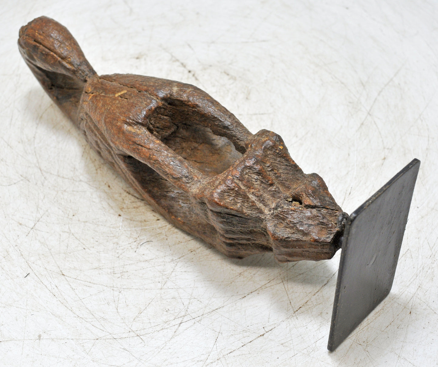 Antique Wooden Bird Figurine Original Old Fine Hand Carved
