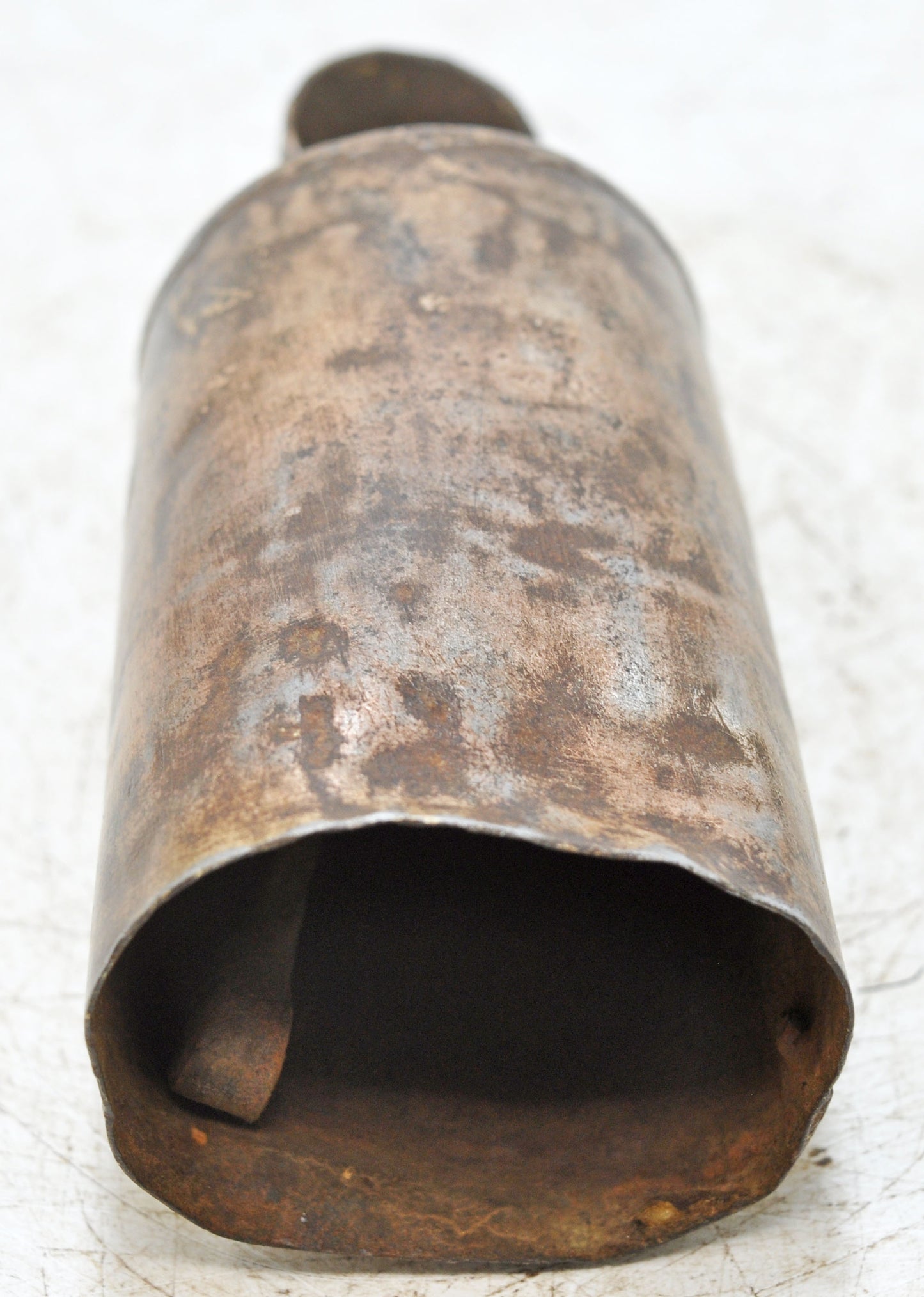 Antique Iron Animals Cow Hanging Bell Original Old Hand Crafted