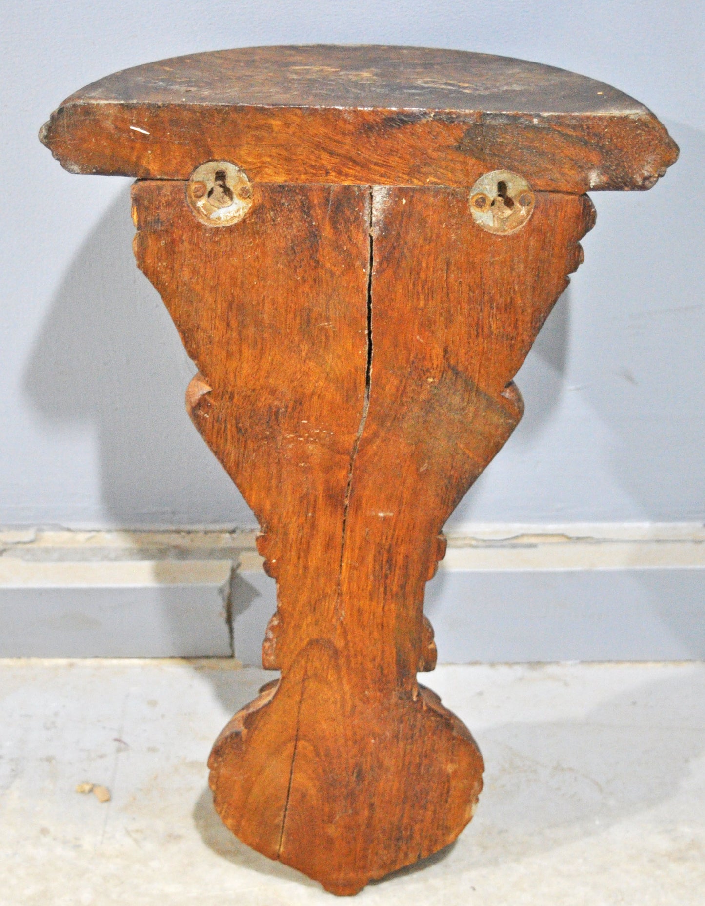 Antique Wooden Wall Décor Hanging Shelf Original Old Fine Hand Carved
