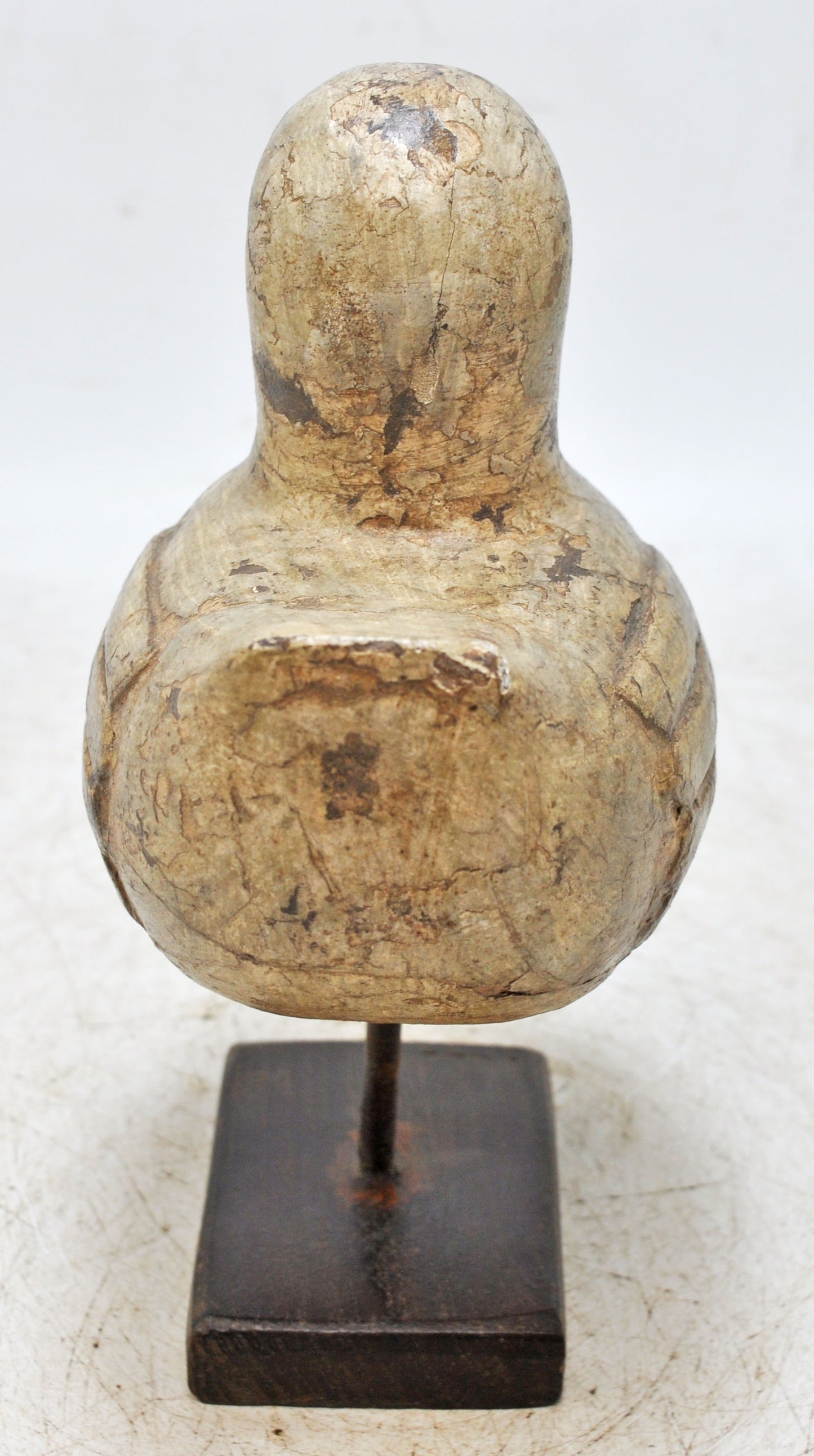 Vintage Wooden Duck Bird Figurine Original Old Hand Carved Painted