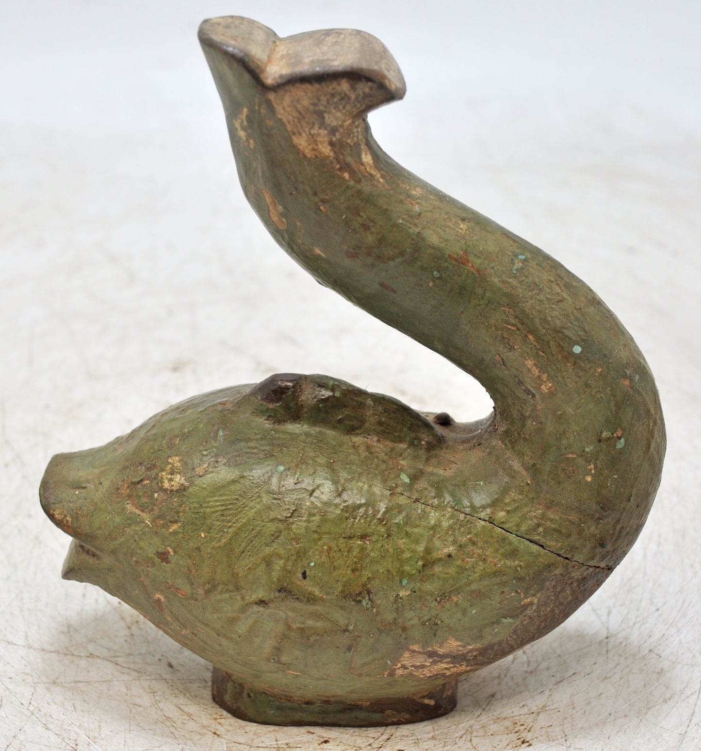 Vintage Wooden Fish Figurine Original Old Hand Carved Painted