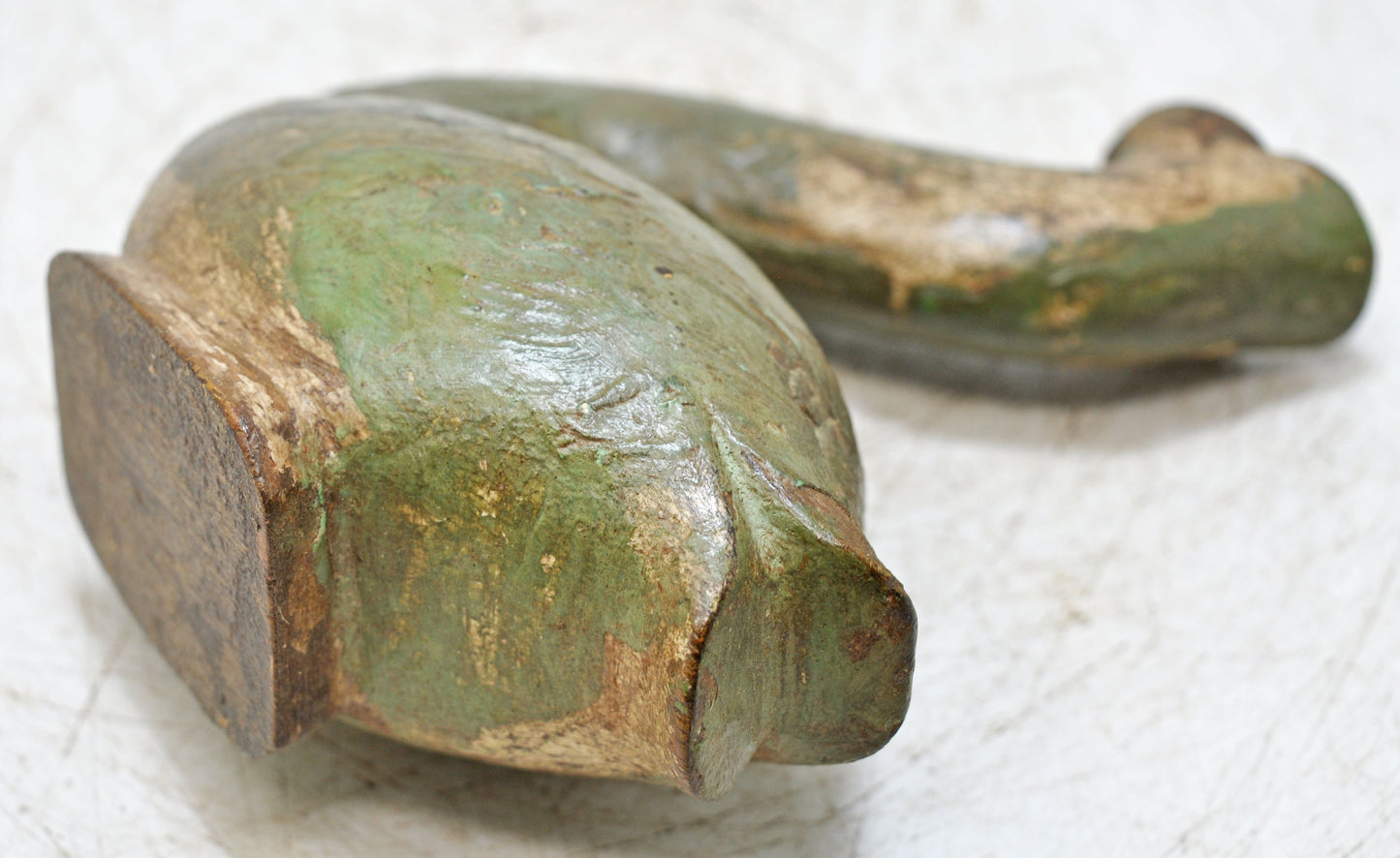 Vintage Wooden Fish Figurine Original Old Hand Carved Painted