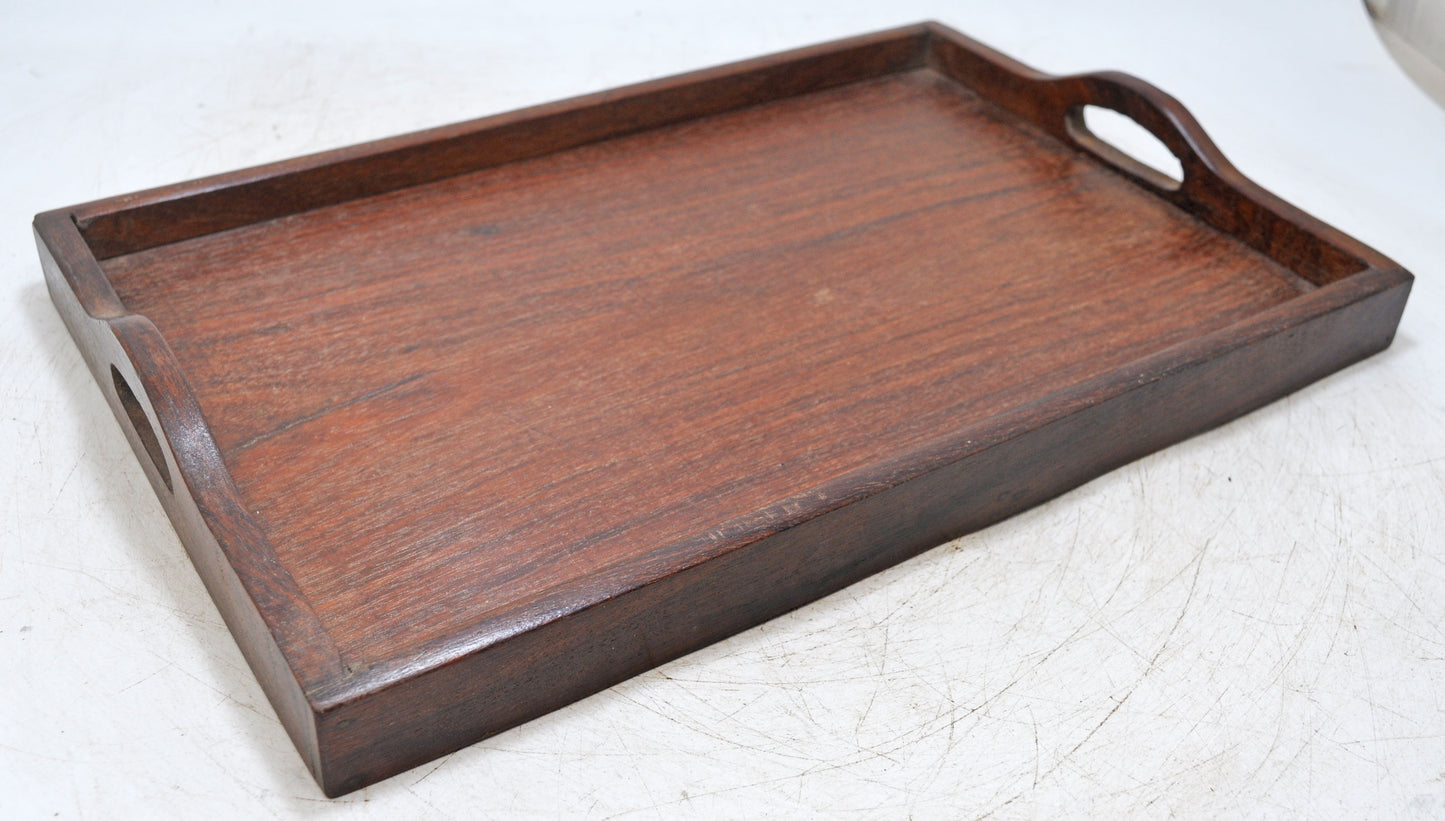 Vintage Wooden Large Serving Tray Original Old Hand Crafted