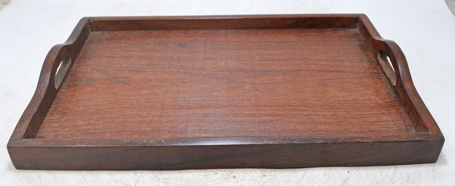 Vintage Wooden Large Serving Tray Original Old Hand Crafted