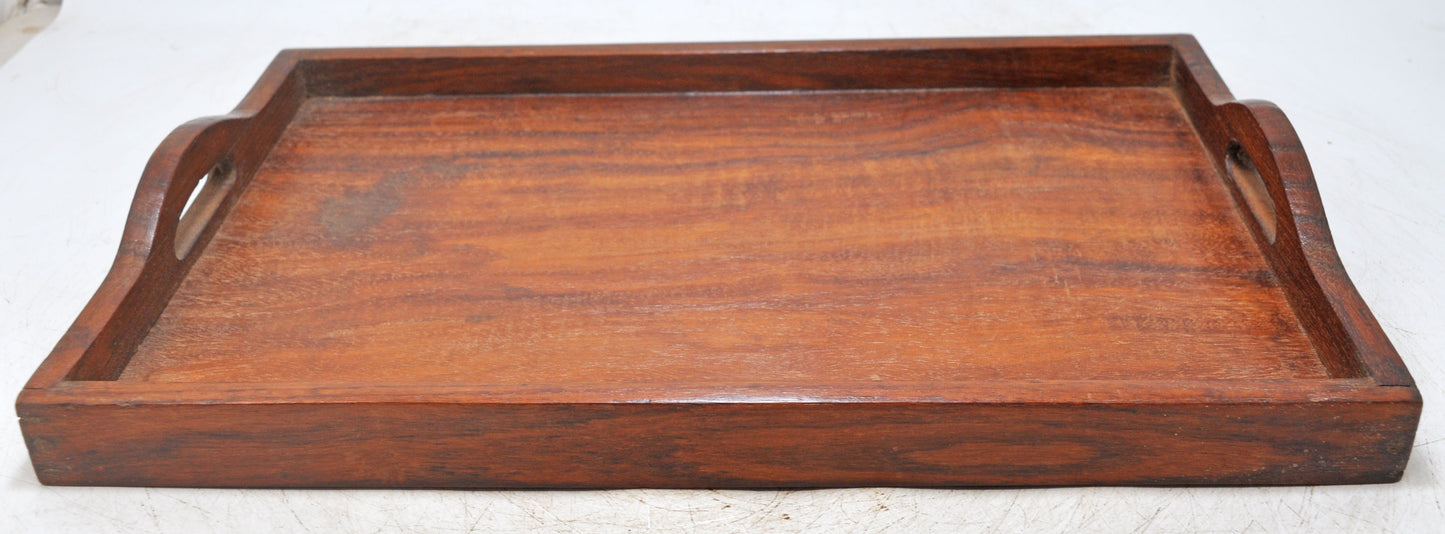 Vintage Wooden Large Serving Tray Original Old Hand Crafted