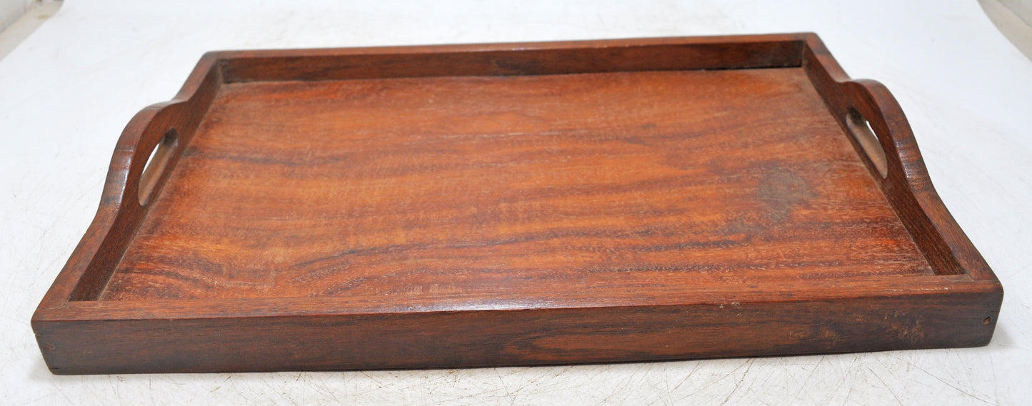 Vintage Wooden Large Serving Tray Original Old Hand Crafted