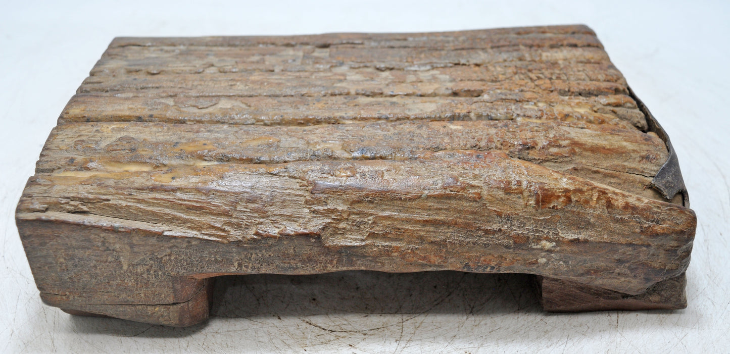 Antique Wooden Low Floor Sitting Bajot Stool Original Old Hand Carved