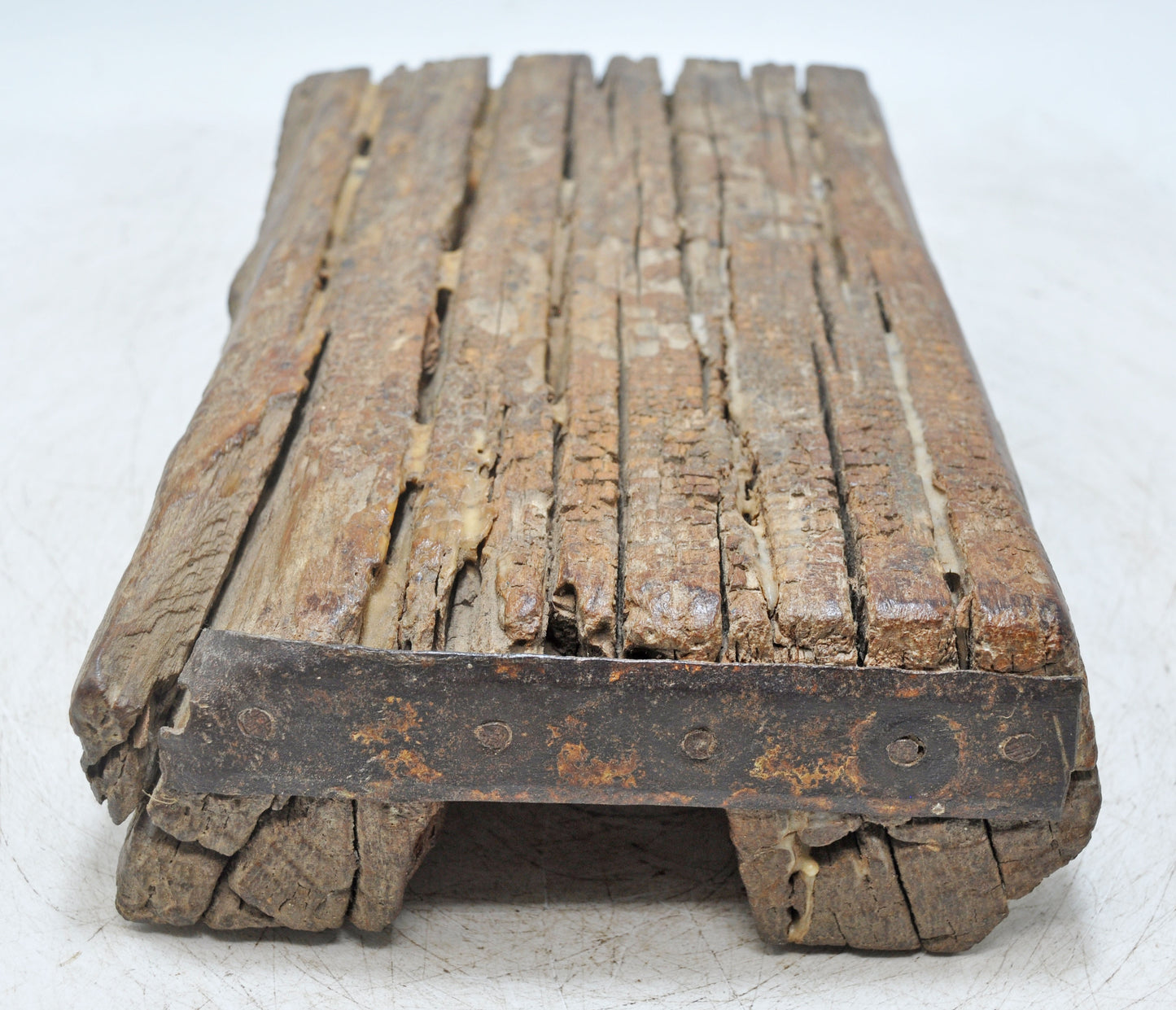 Antique Wooden Low Floor Sitting Bajot Stool Original Old Hand Carved