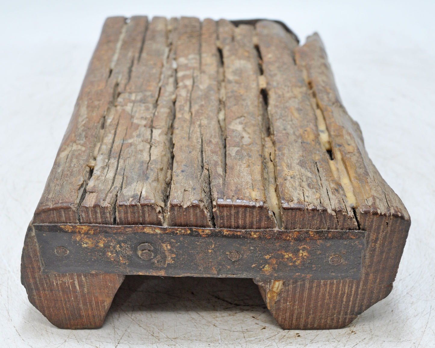Antique Wooden Low Floor Sitting Bajot Stool Original Old Hand Carved
