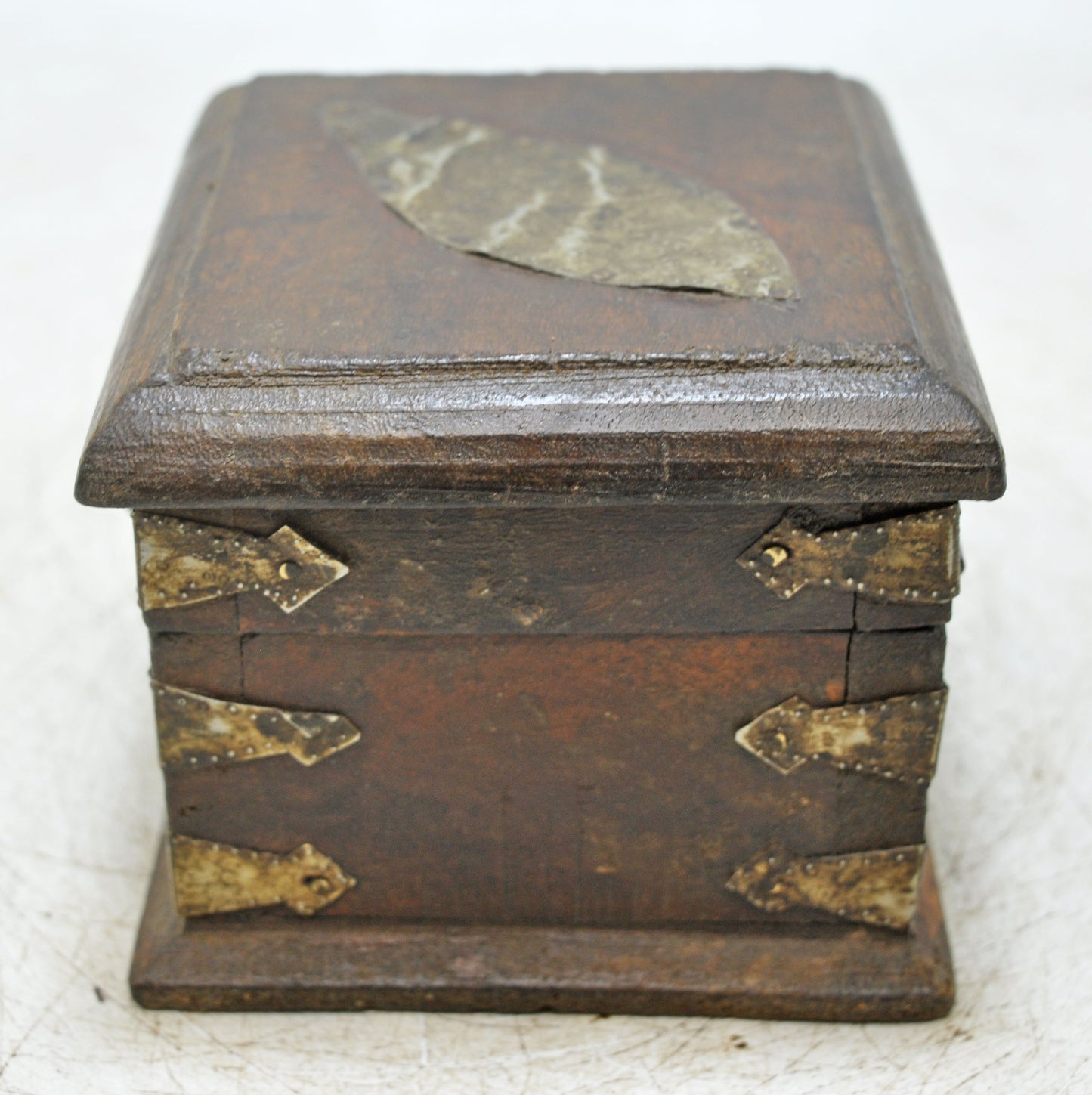 Vintage Wooden Small Square Storage Box Original Old Hand Crafted