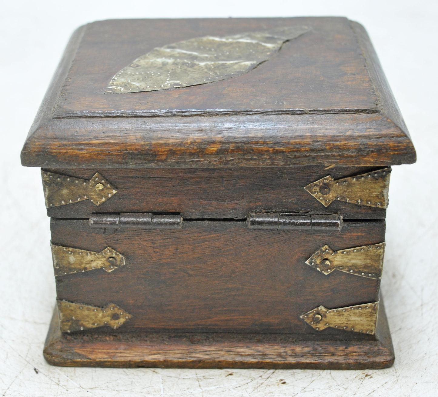 Vintage Wooden Small Square Storage Box Original Old Hand Crafted