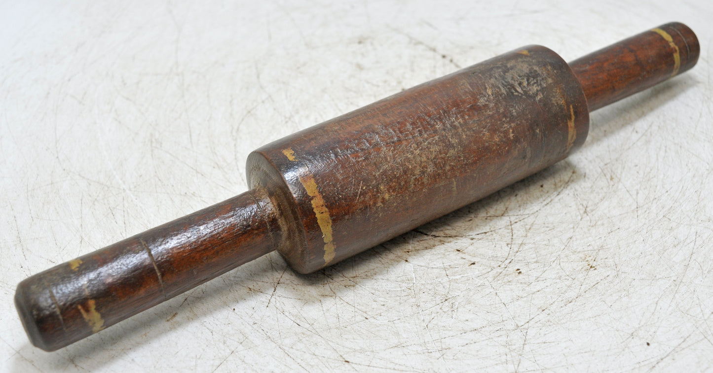Antique Wooden Kitchenware Chapati Bread Rolling Pin Belan Original Old Hand Carved