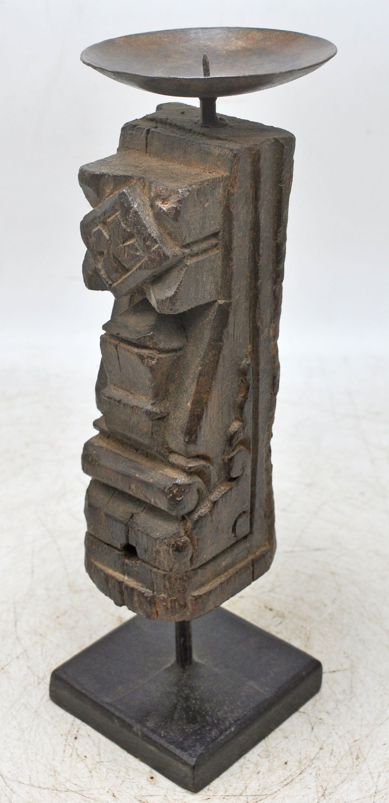 Antique Wooden Bracket Candle Holder Original Old Hand Carved