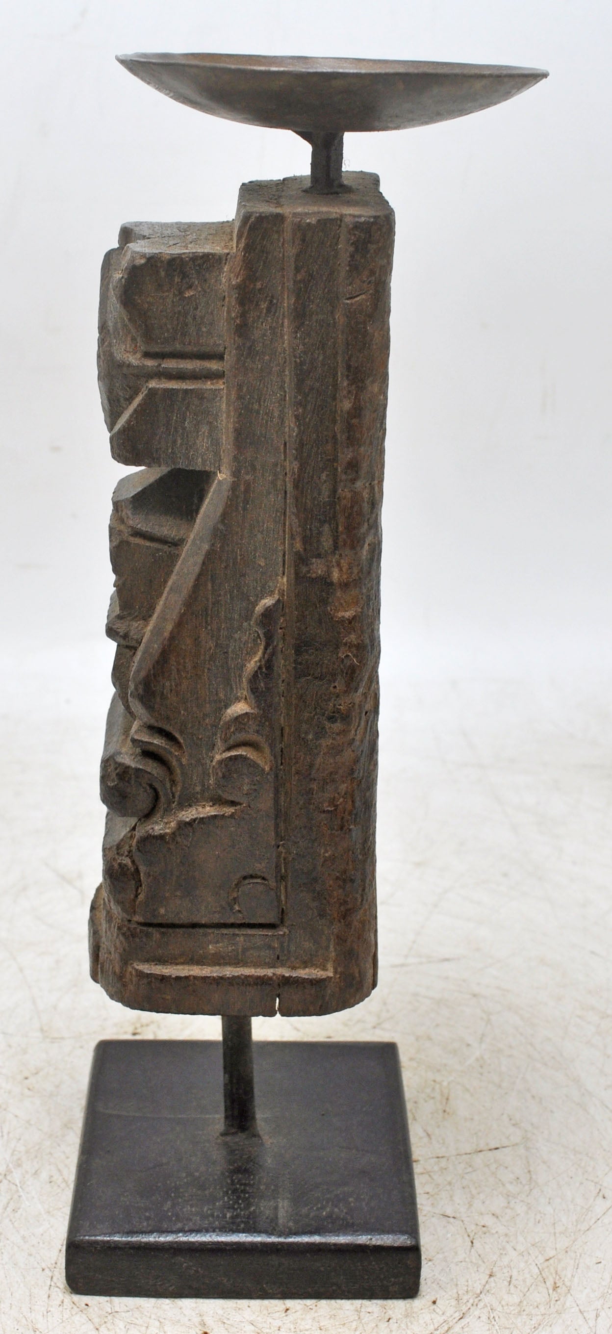 Antique Wooden Bracket Candle Holder Original Old Hand Carved