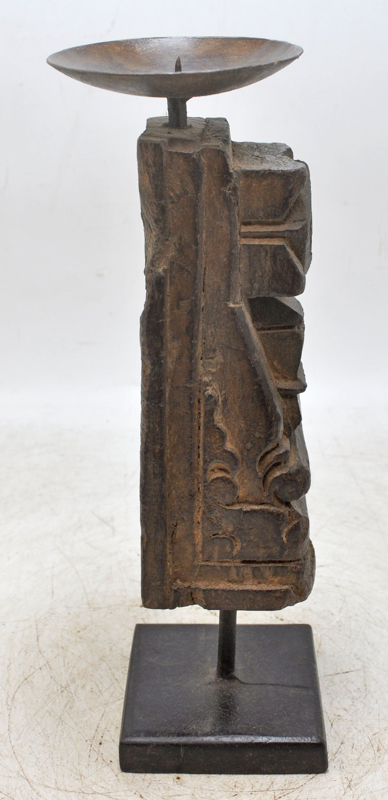 Antique Wooden Bracket Candle Holder Original Old Hand Carved