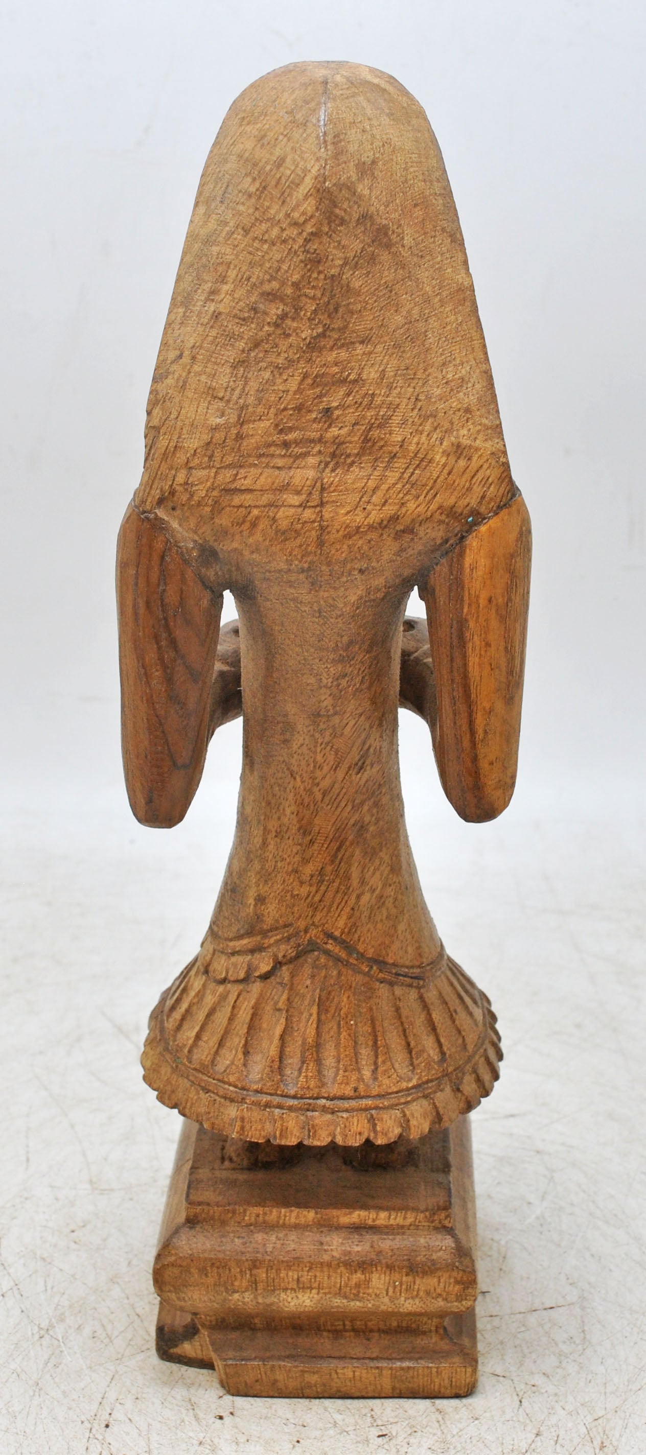 Antique Wooden Musician Lady Woman Figurine Original Old Fine Hand Carved