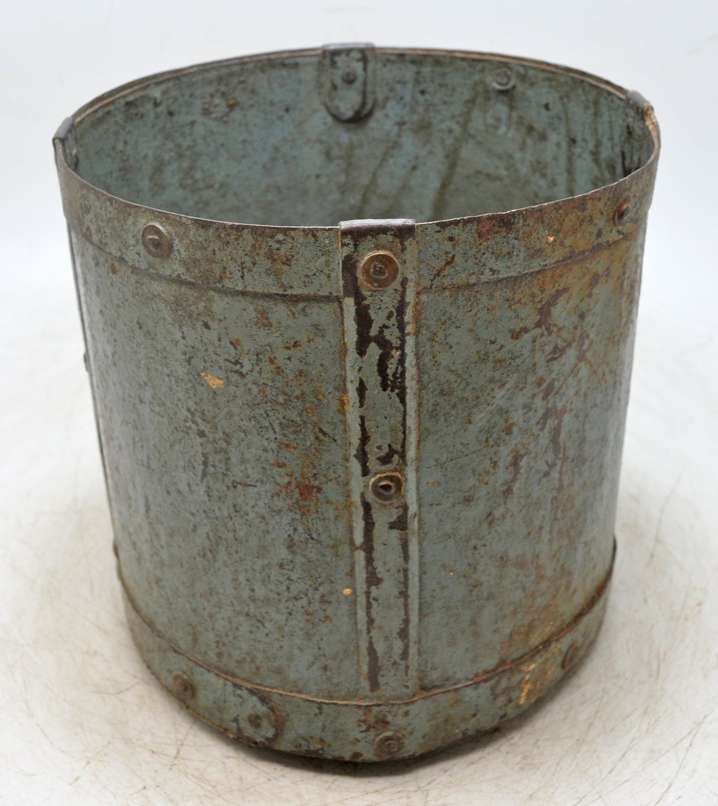 Vintage Iron Small Round Grain Measurement Paili Pot Original Old Hand Crafted