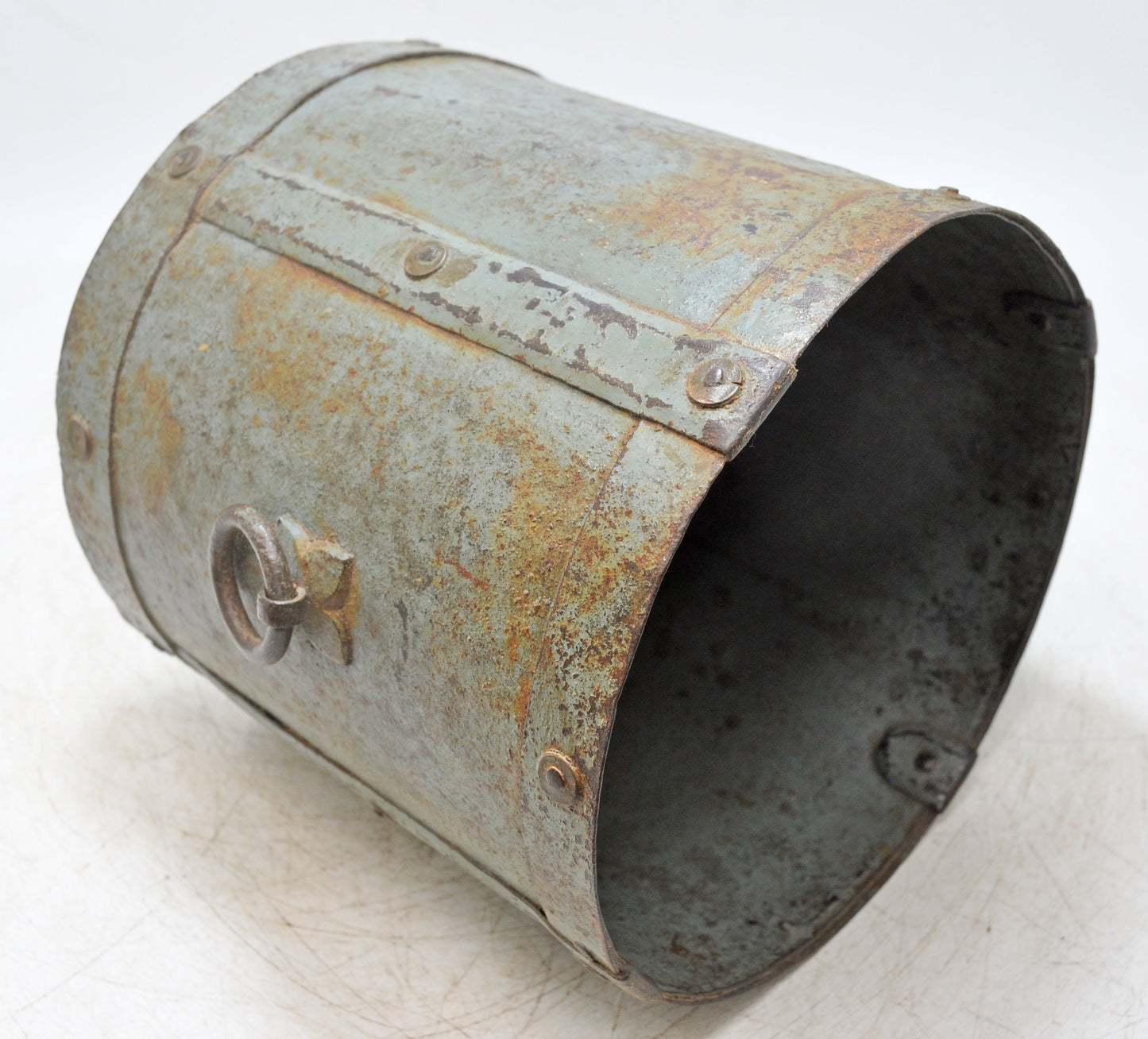 Vintage Iron Small Round Grain Measurement Paili Pot Original Old Hand Crafted
