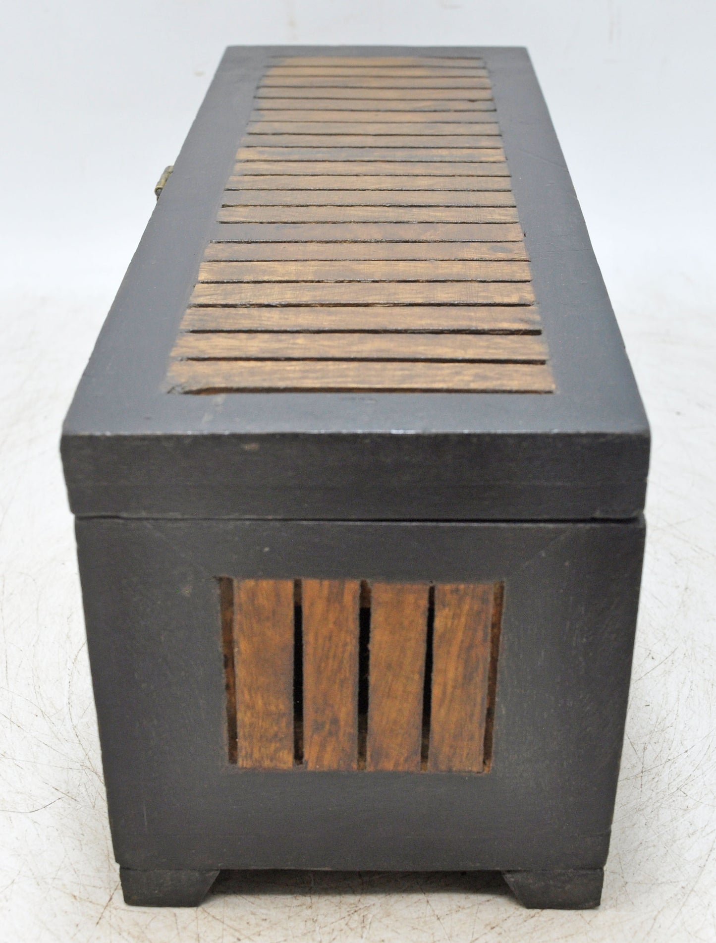 Vintage Wooden Long Pencil Stationary Box Original Old Hand Crafted
