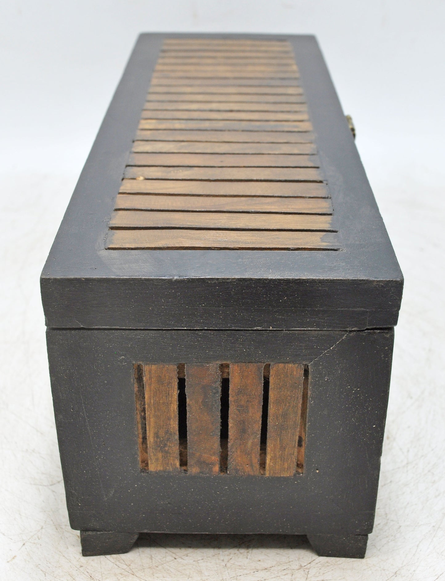 Vintage Wooden Long Pencil Stationary Box Original Old Hand Crafted