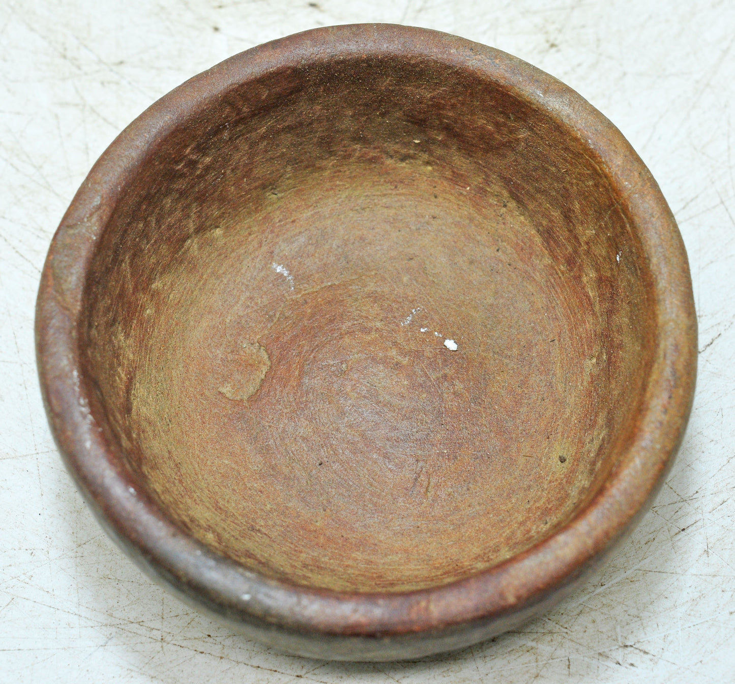 Antique Sand Stone Round Curry Bowl Original Old Hand Carved