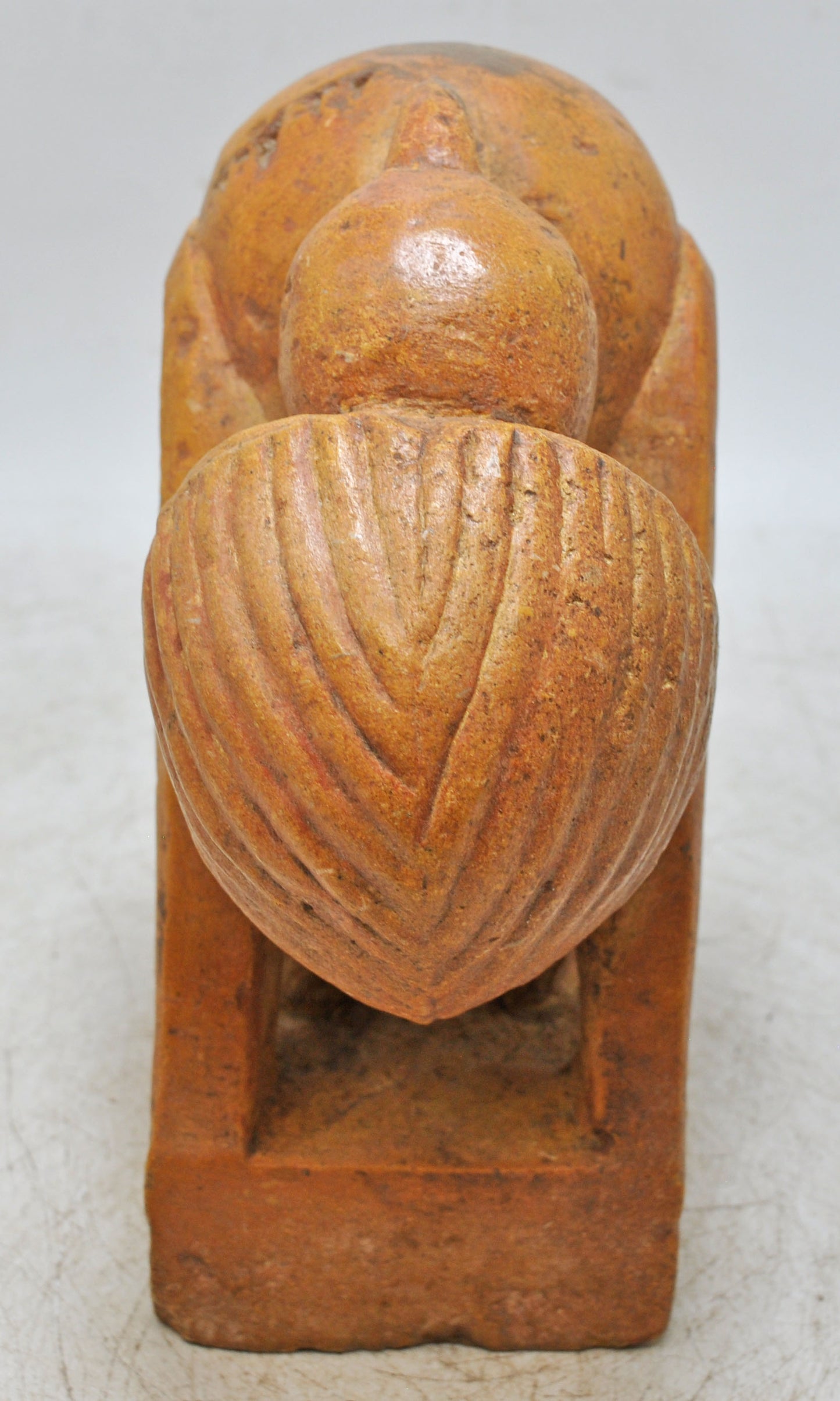 Vintage Brown Sand Stone Bird Figurine Original Old Fine Hand Carved