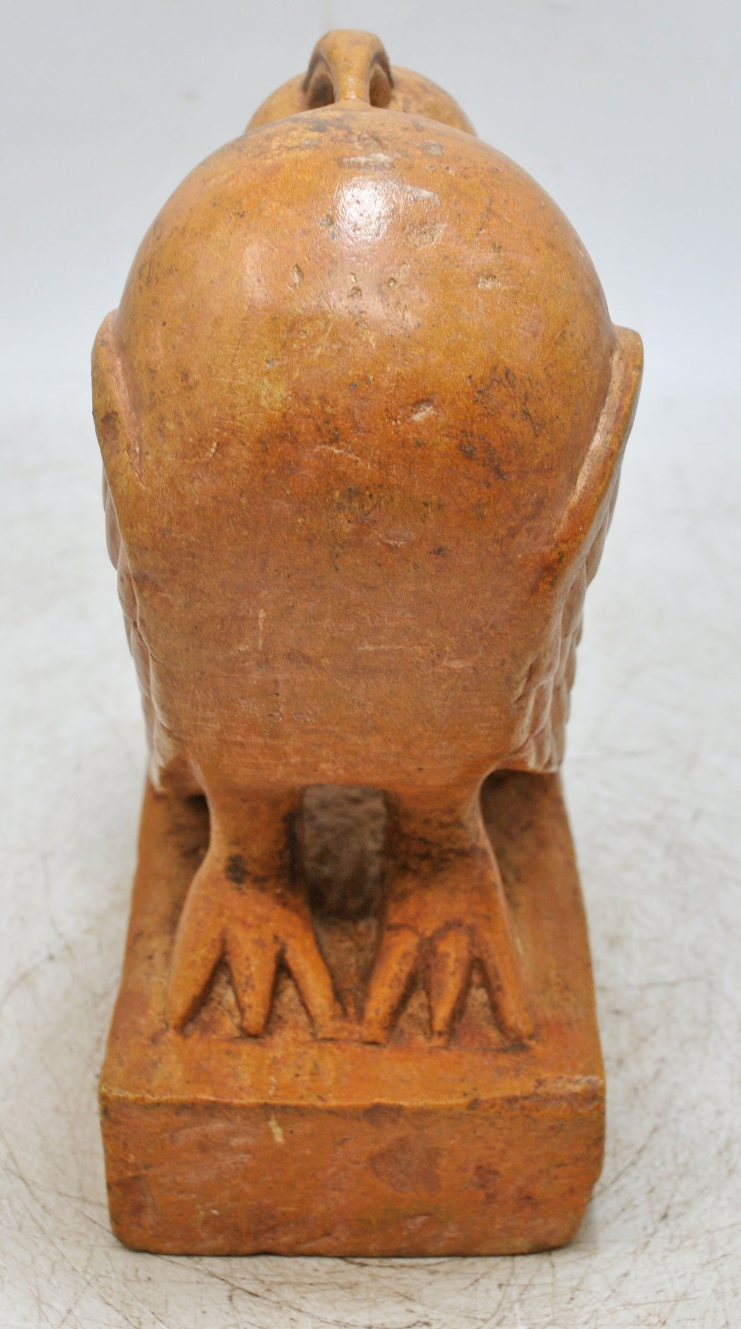 Vintage Brown Sand Stone Bird Figurine Original Old Fine Hand Carved