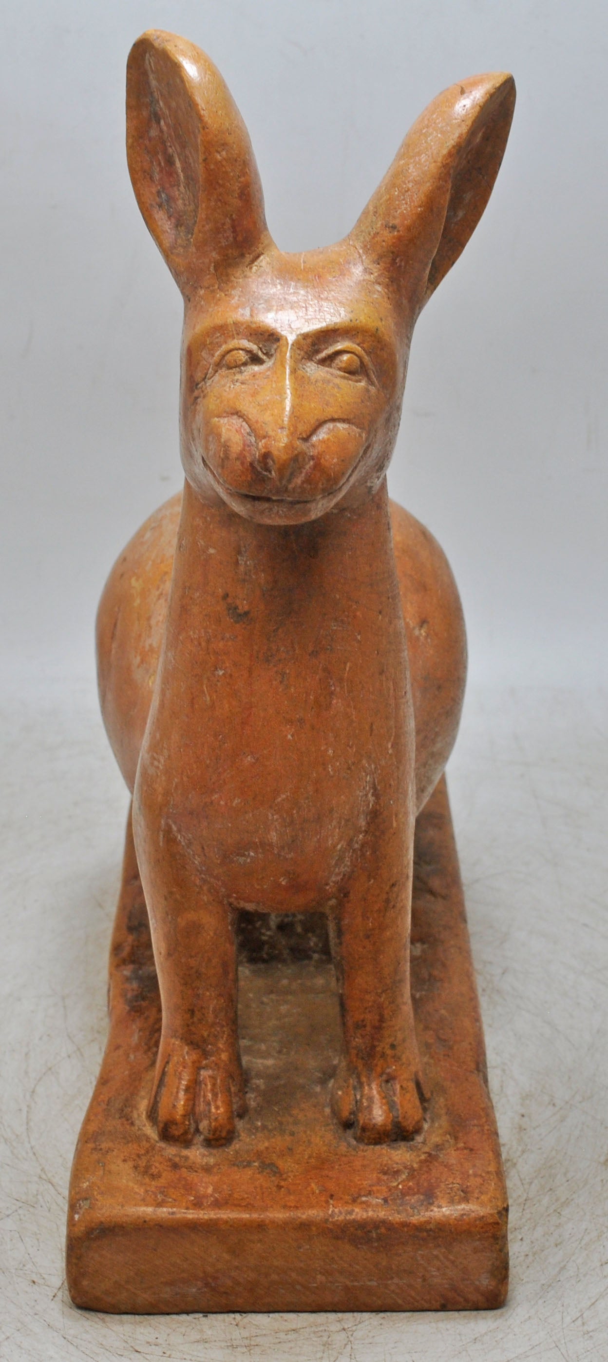 Vintage Brown Sand Stone Deer Figurine Original Old Fine Hand Carved