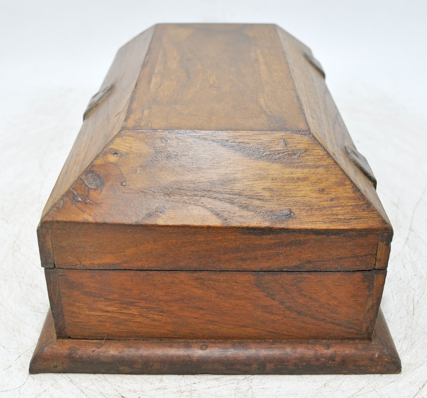Vintage Wooden Dome Shaped Storage Box Original Old Hand Crafted