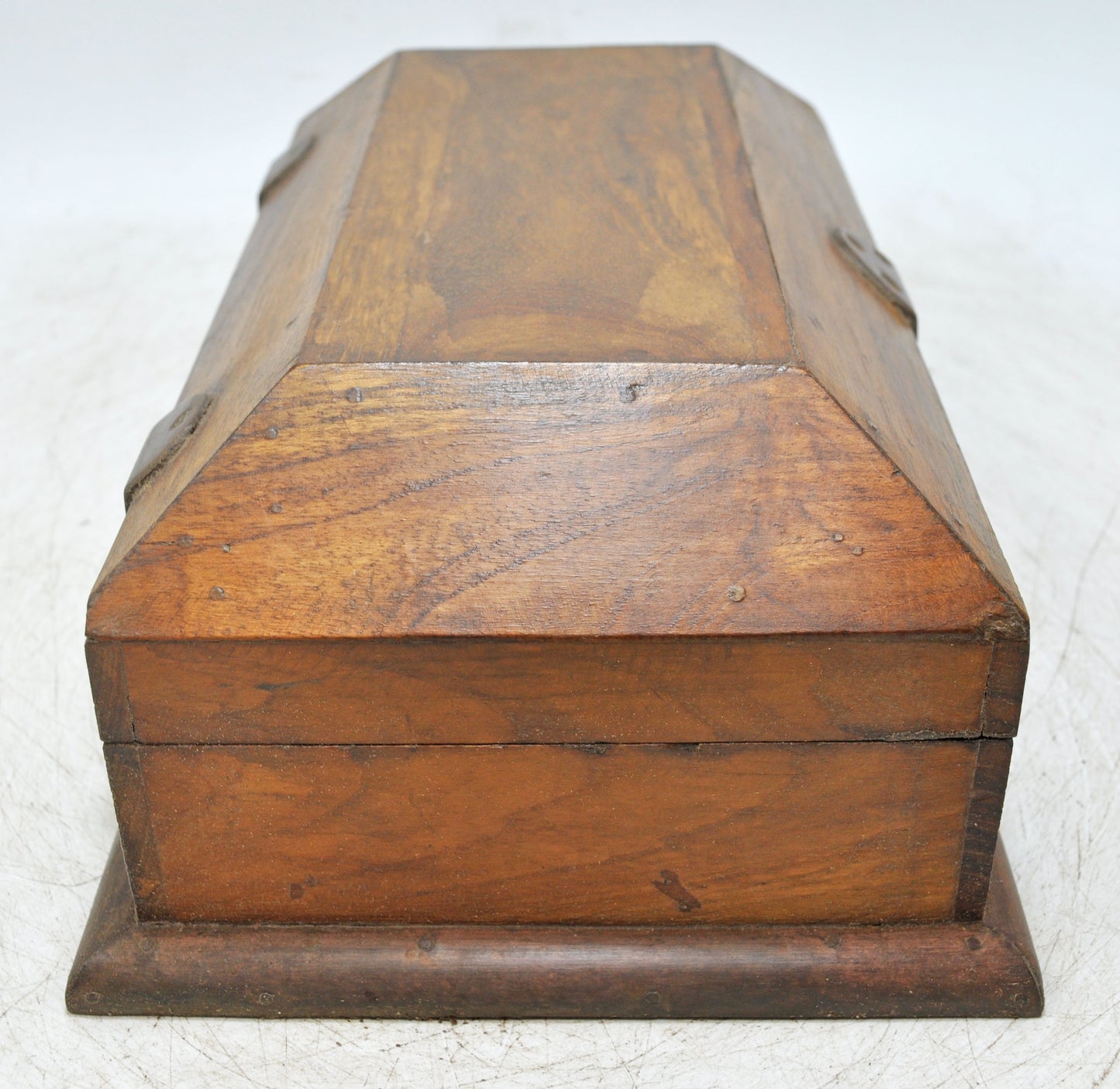 Vintage Wooden Dome Shaped Storage Box Original Old Hand Crafted