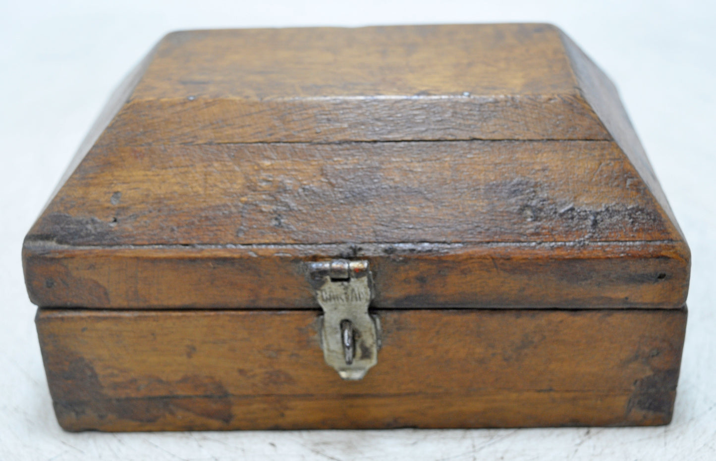 Vintage Wooden Dome Shaped Storage Box Original Old Hand Crafted